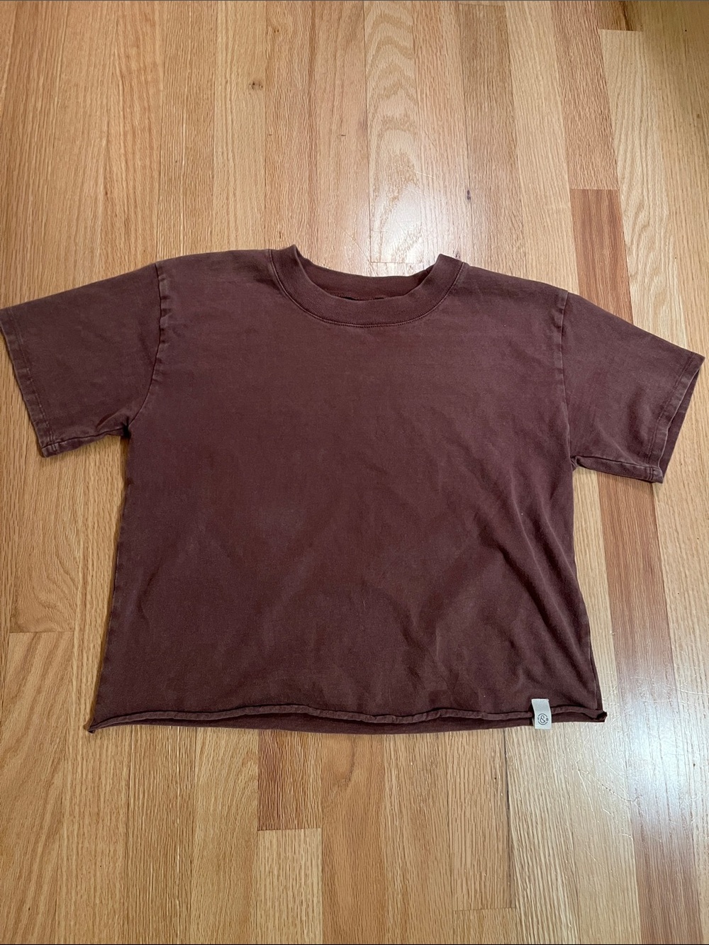 Treasure & bond cropped cotton tee XL